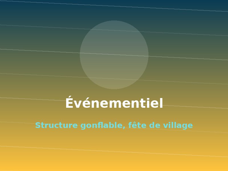 Structure gonflable, fête de village