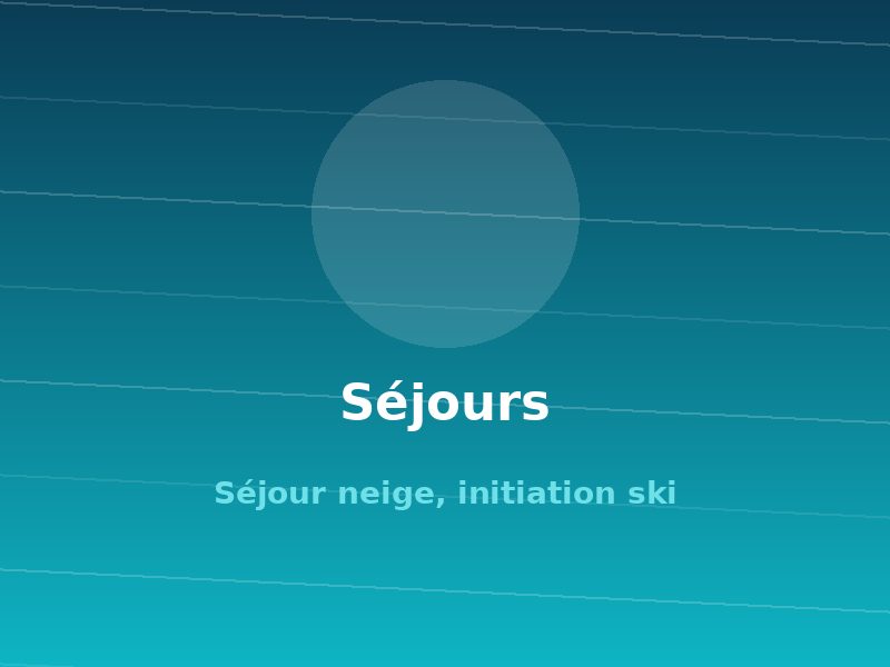 Séjour neige, initiation ski