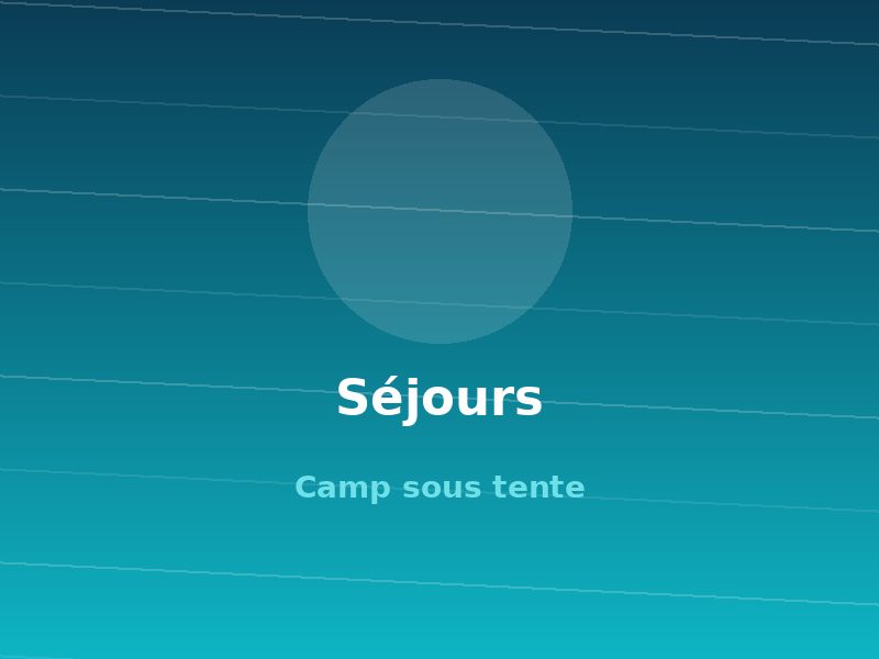 Camp sous tente